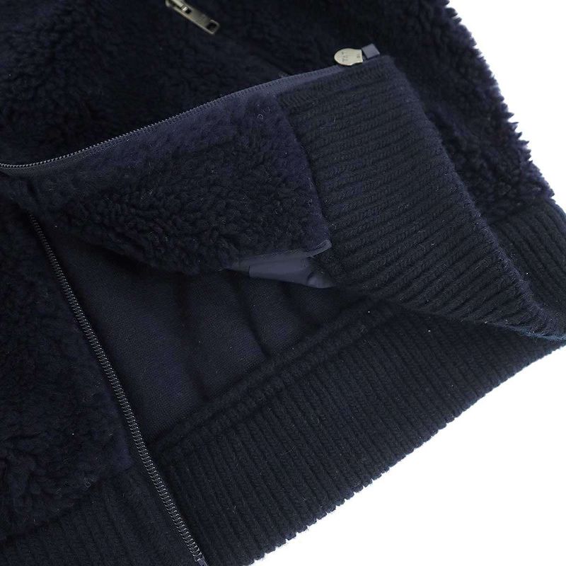 Prada Boa Fleece Jacket Navy XS