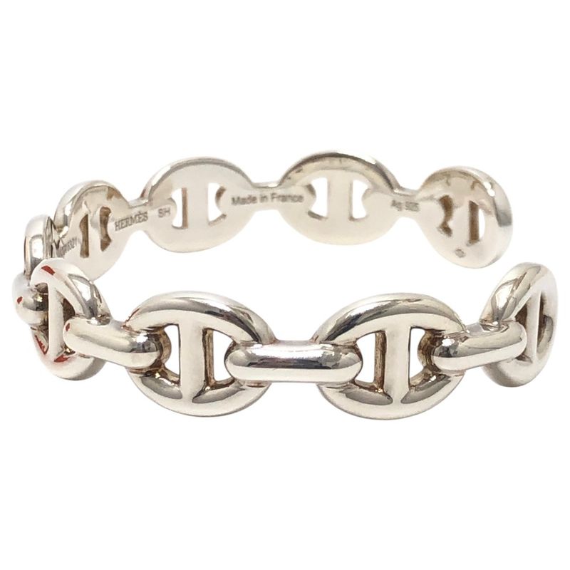 Hermes Bangle Chaine D'ancre Silver Bracelet