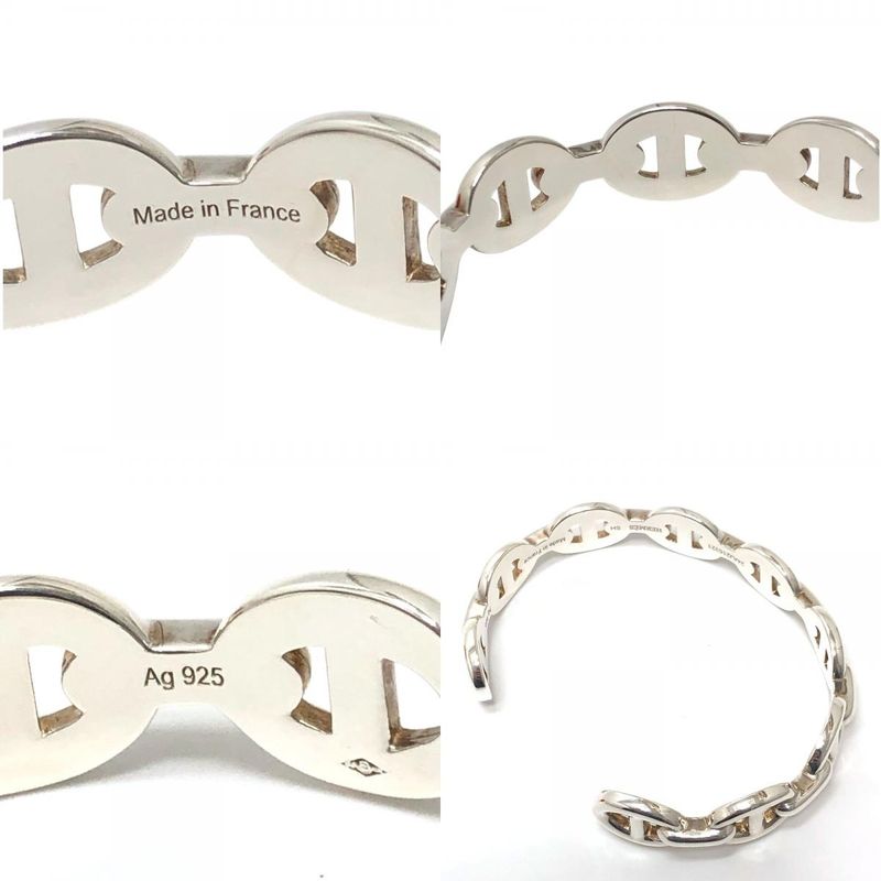 Hermes Bangle Chaine D'ancre Silver Bracelet