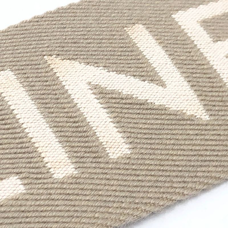 Celine Shoulder Strap Logo Canvas Leather Beige