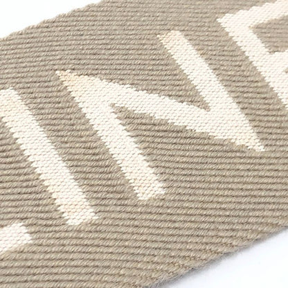 Celine Shoulder Strap Logo Canvas Leather Beige