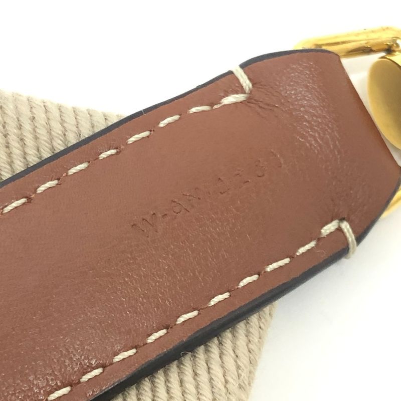 Celine Shoulder Strap Logo Canvas Leather Beige
