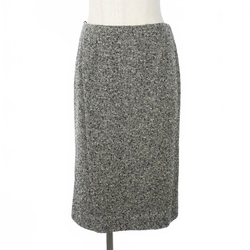 Max Mara Set Skirts Stainless Steel Jacket Tweed 38 Gray