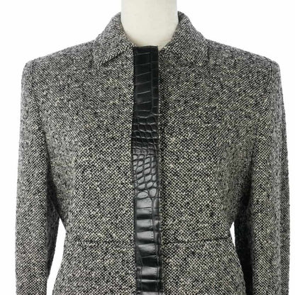 Max Mara Set Skirts Stainless Steel Jacket Tweed 38 Gray