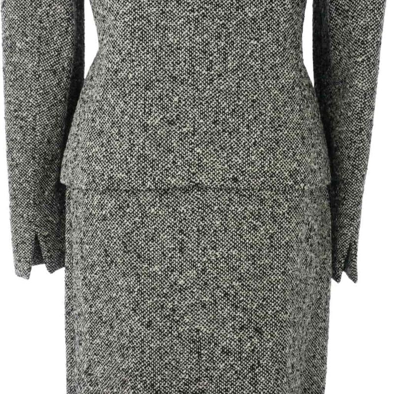 Max Mara Set Skirts Stainless Steel Jacket Tweed 38 Gray