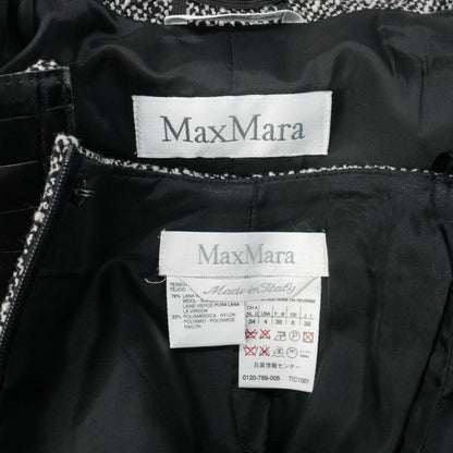 Max Mara Set Skirts Stainless Steel Jacket Tweed 38 Gray