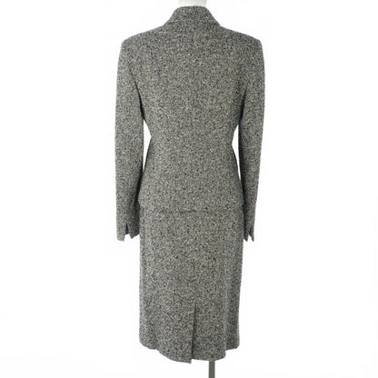 Max Mara Set Skirts Stainless Steel Jacket Tweed 38 Gray
