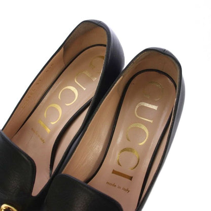 Gucci Malaga Kid Nero Horsebit Loafers Leather 37 Black