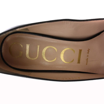 Gucci Malaga Kid Nero Horsebit Loafers Leather 37 Black