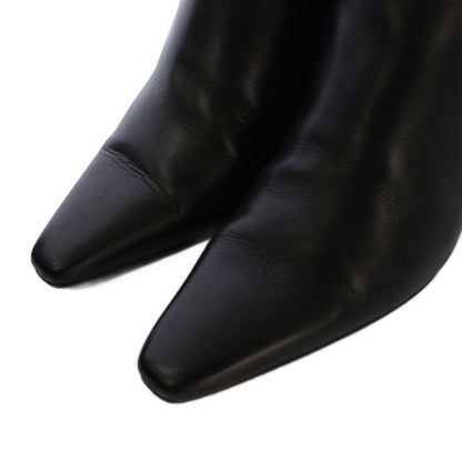 Bottega Veneta Short Boots Chunky Heel Leather 37 Black