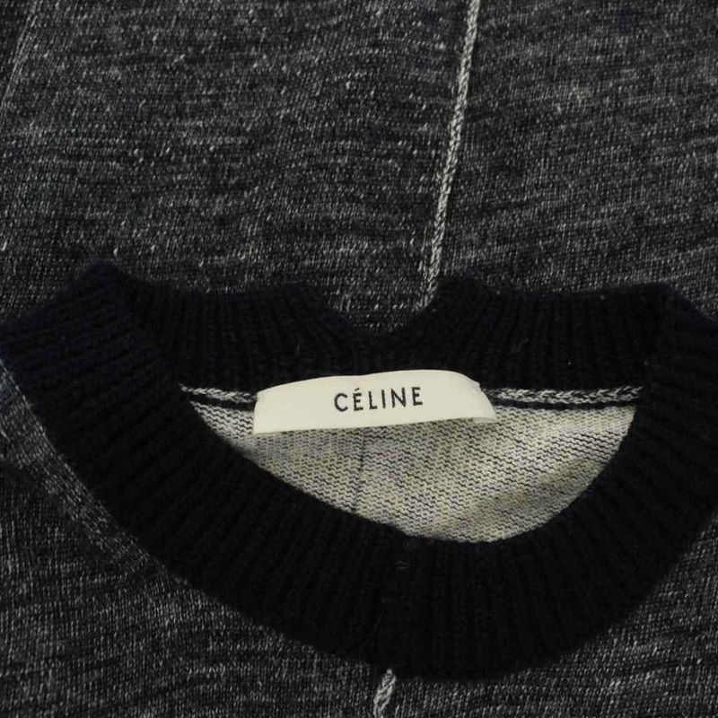 Celine Crew Neck Knit Pullover Top Long Sleeve Phoebe Philo Era Wool Blend XS