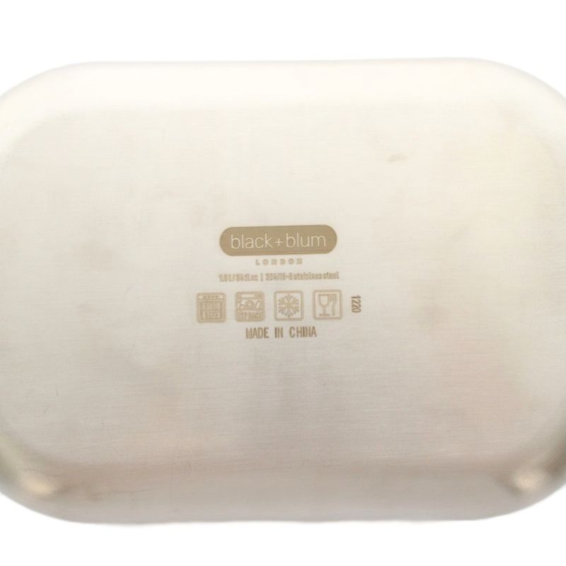 Prada Black Blum Stainless Steel Lunch Box Large Box Large Box with Fork and
