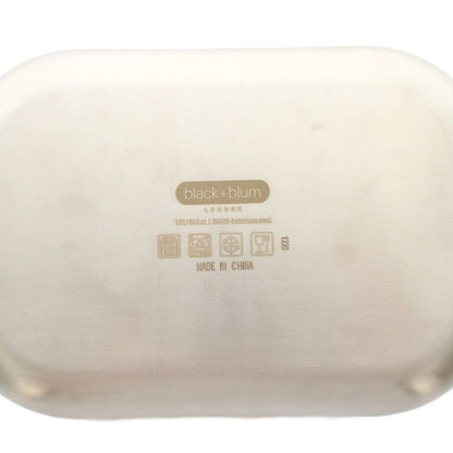 Prada Black Blum Stainless Steel Lunch Box Large Box Large Box with Fork and