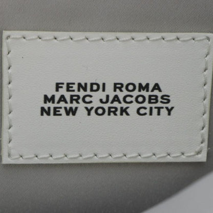 Fendi One Handle Shoulder Bag 2-Way Canvas White