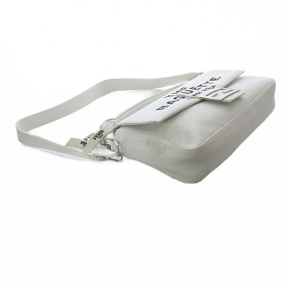 Fendi One Handle Shoulder Bag 2-Way Canvas White