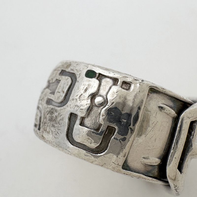 Gucci Belt Motif Ring Horsebit . Silver