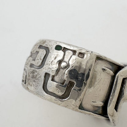 Gucci Belt Motif Ring Horsebit . Silver