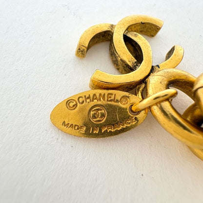 Chanel CC Logo Necklace CC Mark Round Gold Plated
