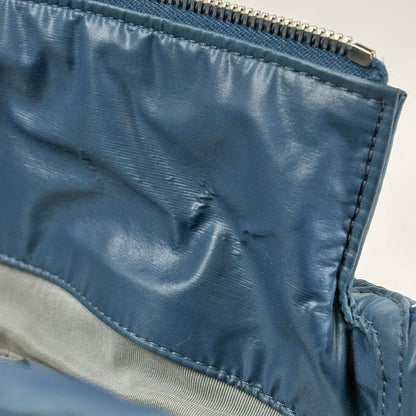 Chanel Paris Visance Chain Shoulder Bag Tote Nylon Blue
