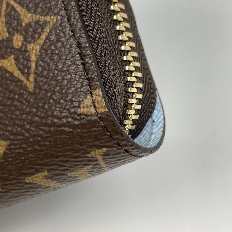 Louis Vuitton Zippy Wallet Super Lucky de Monogram Brown Sky Blue