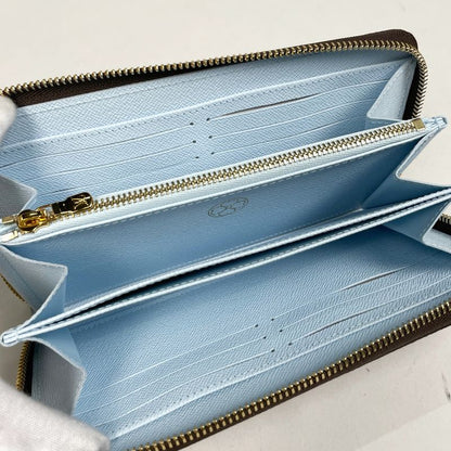 Louis Vuitton Zippy Wallet Super Lucky de Monogram Brown Sky Blue