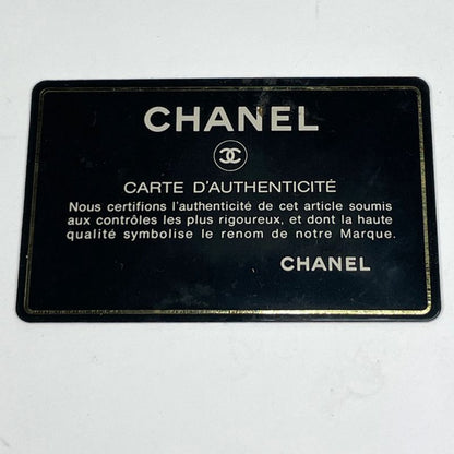 Chanel CC Logo Vanity Bicolor Makeup Pouch Leather Black