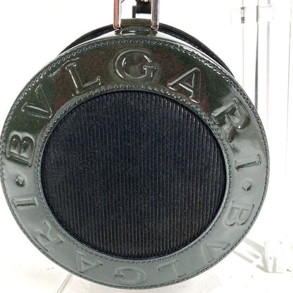 Bvlgari Shoulder Bag Logo Drum Enamel Black