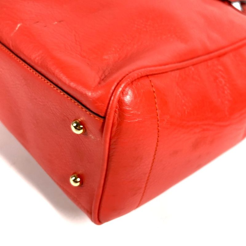 Loewe Shoulder Bag Logo Heritage Leather Orange Red