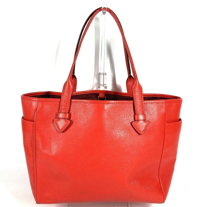 Loewe Shoulder Bag Logo Heritage Leather Orange Red