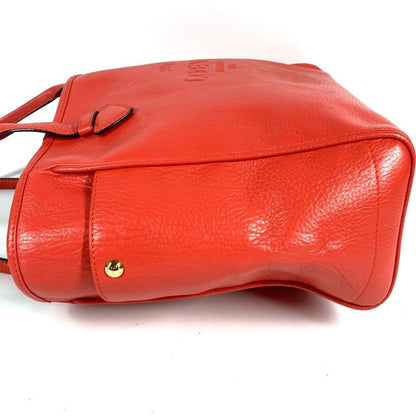 Loewe Shoulder Bag Logo Heritage Leather Orange Red