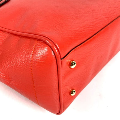 Loewe Shoulder Bag Logo Heritage Leather Orange Red