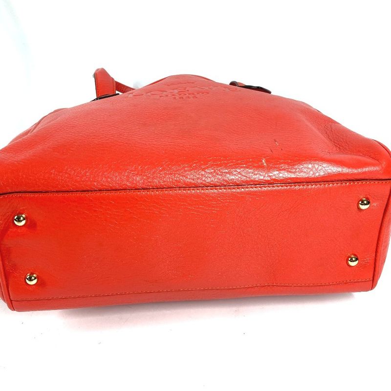 Loewe Shoulder Bag Logo Heritage Leather Orange Red