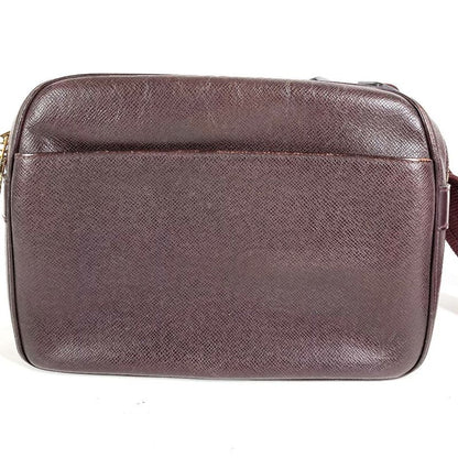 Louis Vuitton Shoulder Bag Reporter PM Taiga Leather Acajou Purple
