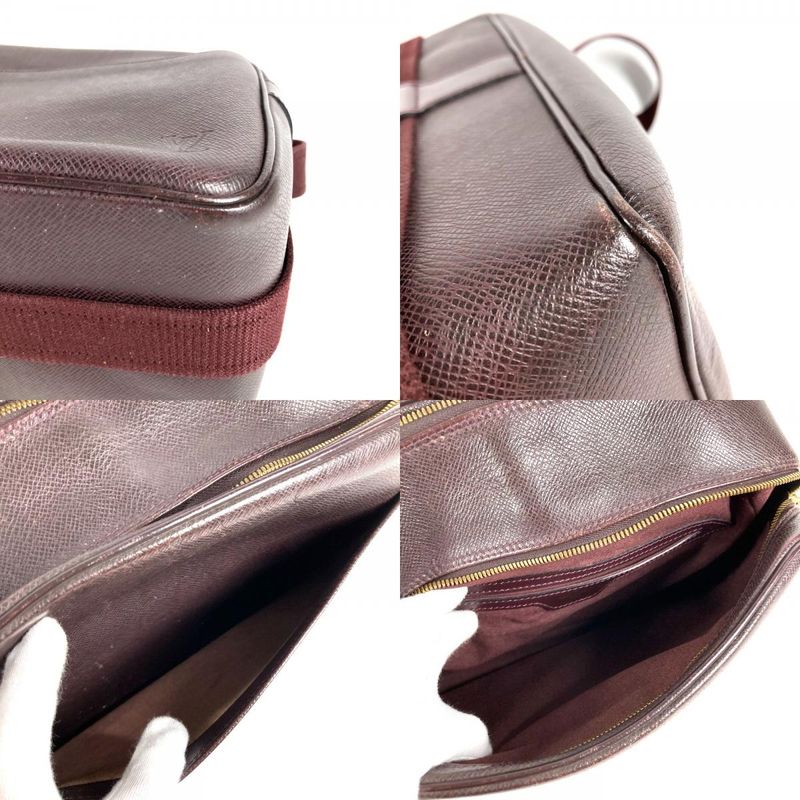 Louis Vuitton Shoulder Bag Reporter PM Taiga Leather Acajou Purple