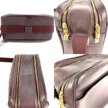Louis Vuitton Shoulder Bag Reporter PM Taiga Leather Acajou Purple
