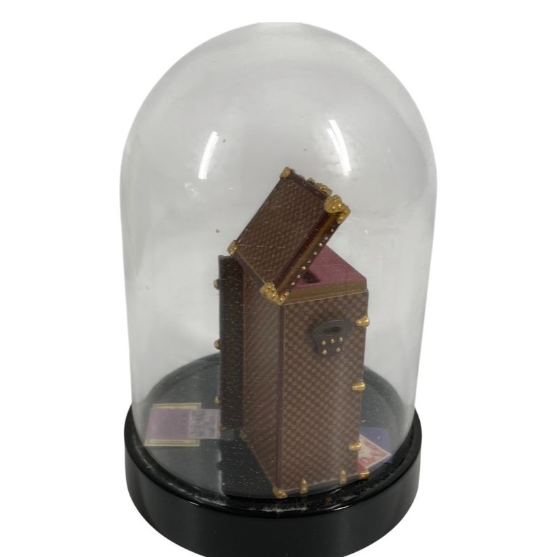 Louis Vuitton Object Trunk Box Snow Dome Glass Black