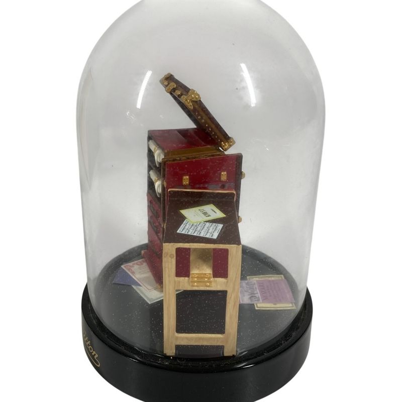 Louis Vuitton Object Trunk Box Snow Dome Glass Black