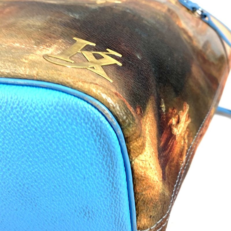 Louis Vuitton Shoulder Bag Neverfull MM Leather Blue