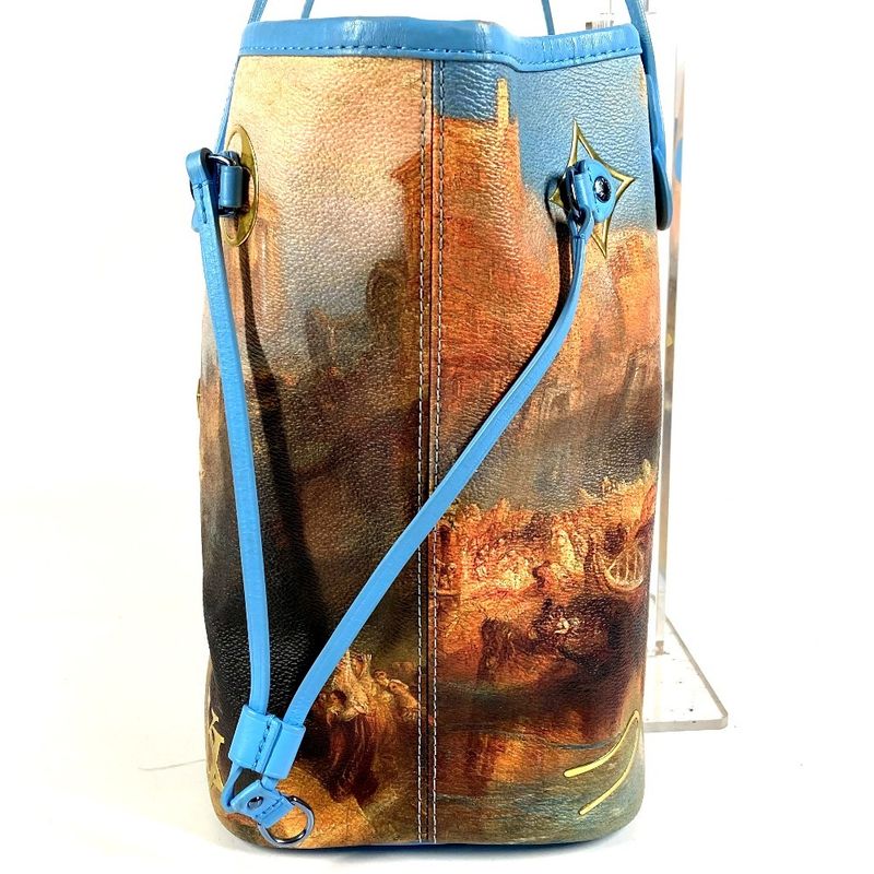 Louis Vuitton Shoulder Bag Neverfull MM Leather Blue