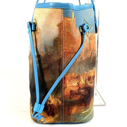 Louis Vuitton Shoulder Bag Neverfull MM Leather Blue