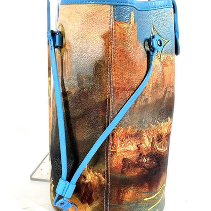 Louis Vuitton Shoulder Bag Neverfull MM Leather Blue
