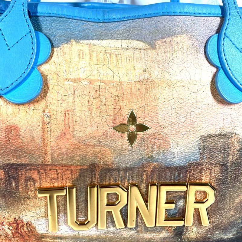 Louis Vuitton Shoulder Bag Neverfull MM Leather Blue