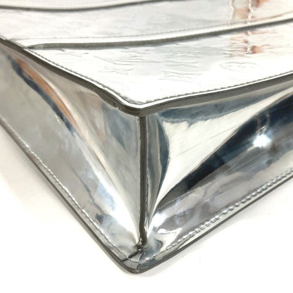 Louis Vuitton Handbag Sac Plat Leather Silver