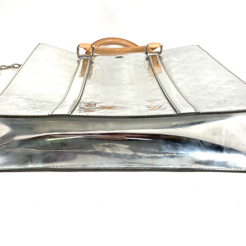 Louis Vuitton Handbag Sac Plat Leather Silver