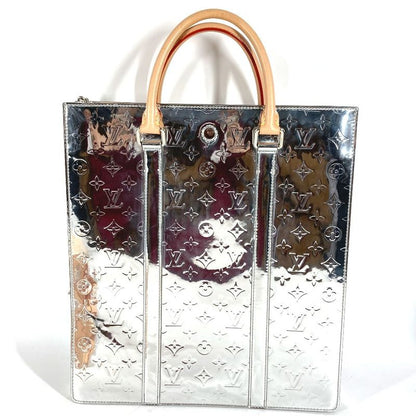 Louis Vuitton Handbag Sac Plat Leather Silver