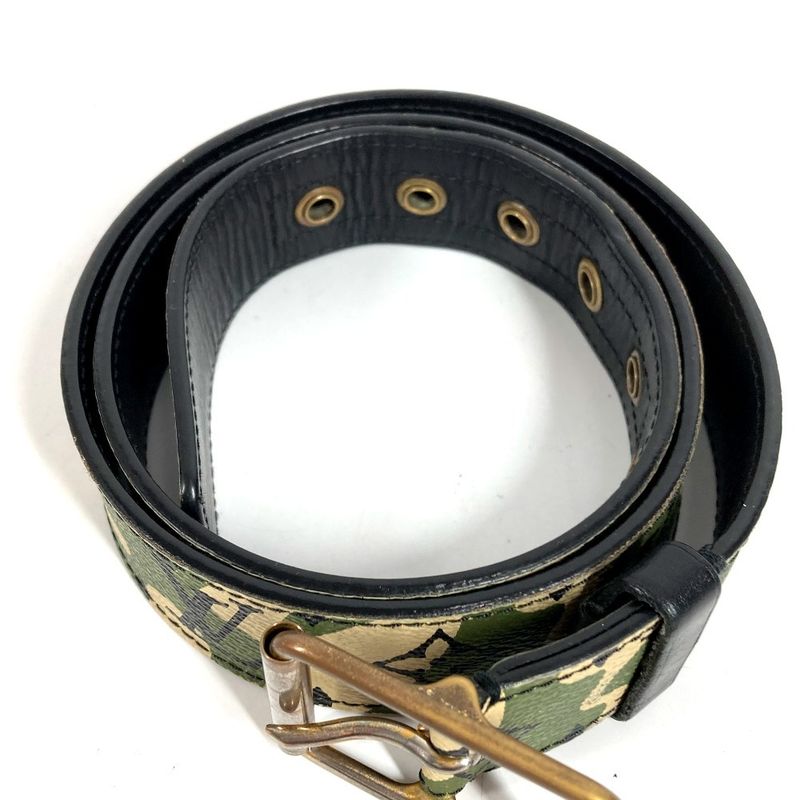 Louis Vuitton Belt Ceinture Monogram Flage Canvas Khaki