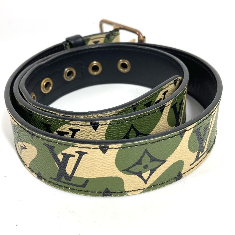 Louis Vuitton Belt Ceinture Monogram Flage Canvas Khaki