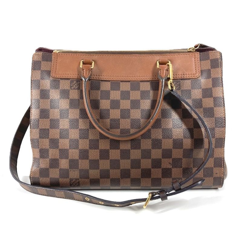 Louis Vuitton Shoulder Bag Greenwich Damier Canvas Ebene Brown