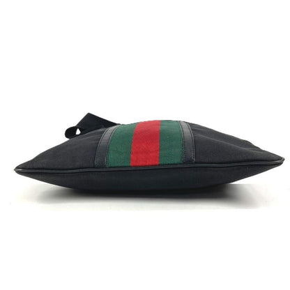 Gucci Shoulder Bag GG Logo Nylon Black