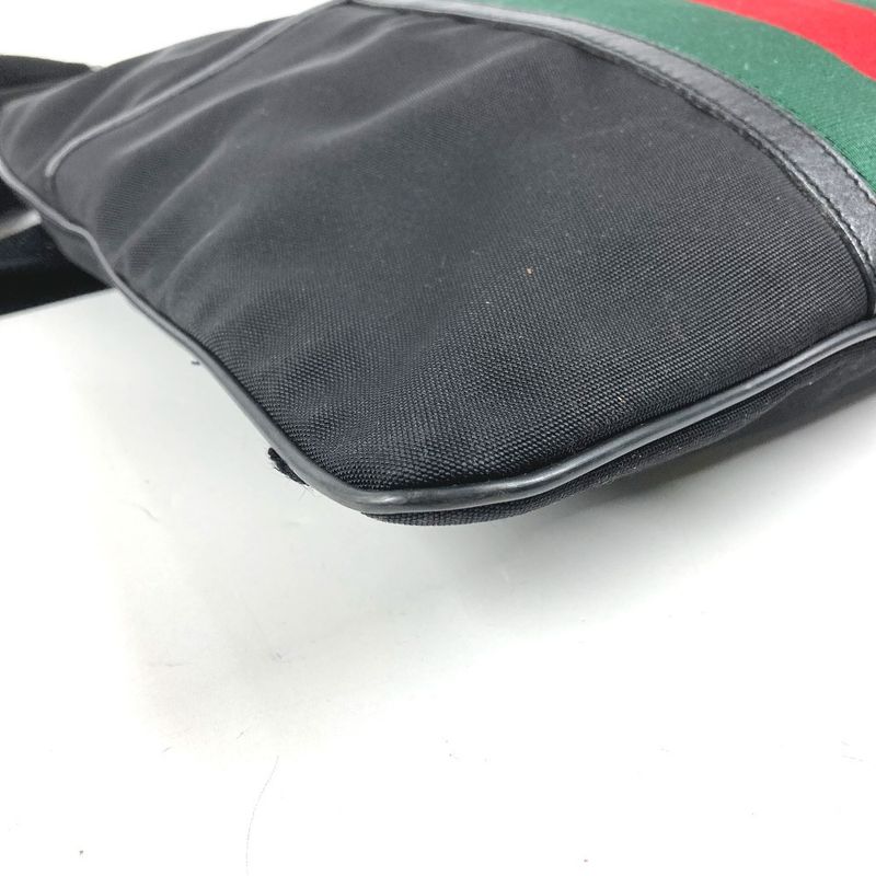 Gucci Shoulder Bag GG Logo Nylon Black